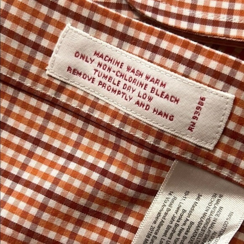 Brooks Brothers Non-Iron Plaid Button Down‎ Shirt Regular Fit Dress Shirt L - Picture 3 of 9